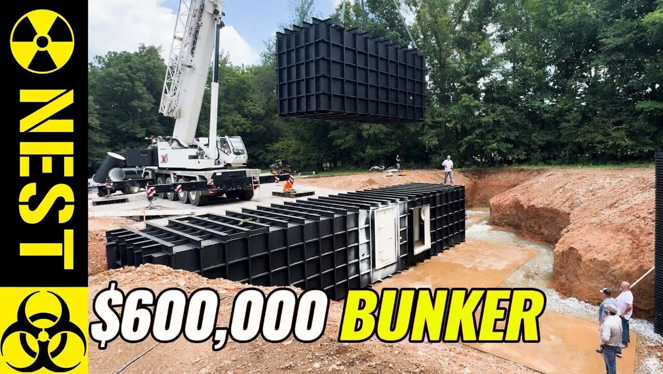 MASSIVE $600,000 Survival Shelter Install Caught on Camera!