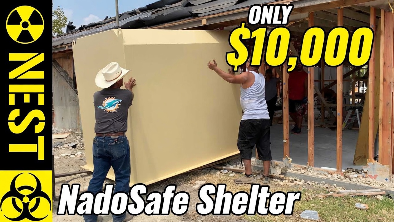 Installing A NadoSafe Survival Shelter In A Destroyed House